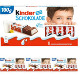 Kinder Chocolate - Fyldt mælkechokoladebarer - 1 pakke indeholdende 24 individuelle barer (24 x 12,5 g).