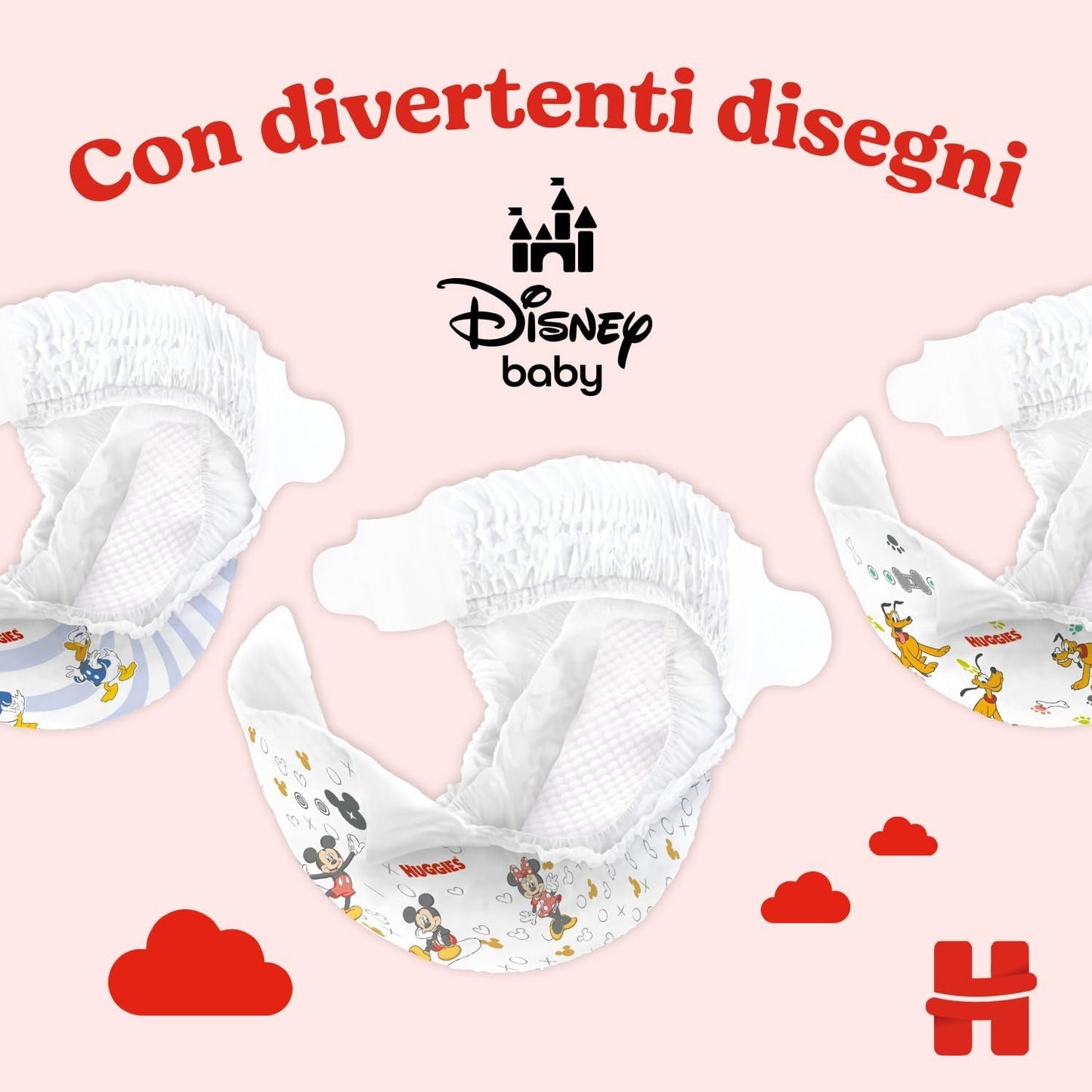 Huggies Ultra Comfort/Little Movers bleer, størrelse 3 (4-9 kg), Disney Design, Absorberende, Fuld beskyttelse, 126 Count