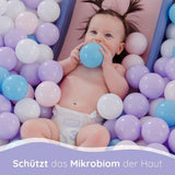 Bella Baby Happy Premium bleer, str. 6, Junior Extra, 15+ kg, 96 styk, DERMATEST og OEKO-TEX Seal, engangs babybleer