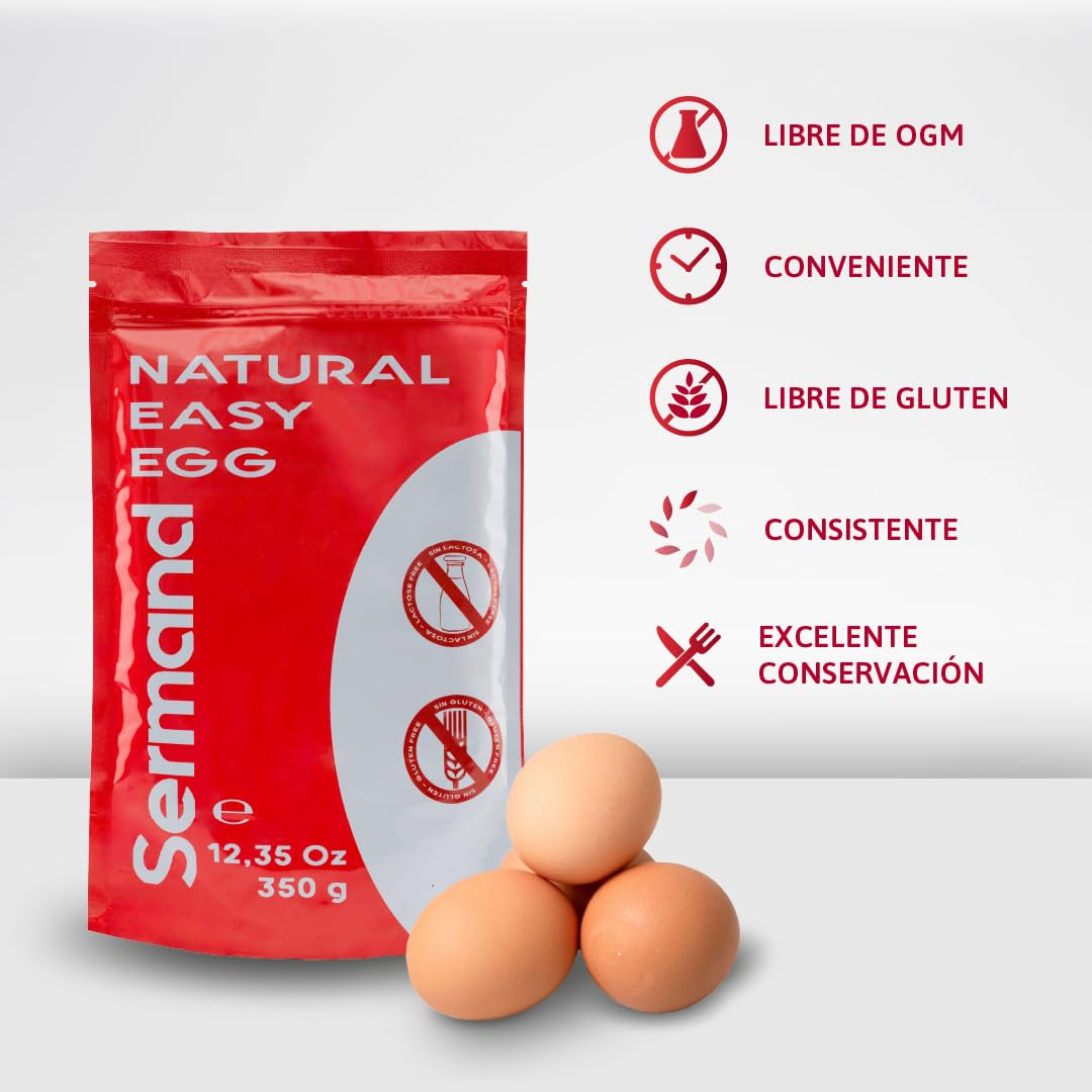 Eiweißpulver für Baiser (350 g) | Pasteurisiertes Eiklar | Getrocknetes Eiweiß | Laktosefri Glutenfri | I wiederverschließbarem Zip-Beutel