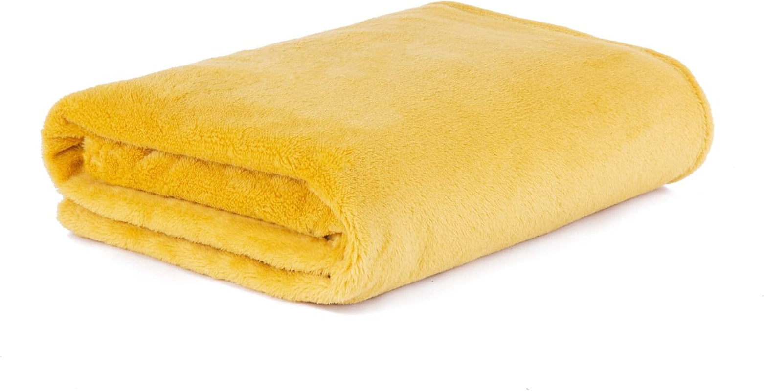 HOMLA Fluffy og varm rød fleece tæppe - til sofa og seng Komfortabel tæppe Sofa tæppe Stue tæppe - nem at vedligeholde 150 X 200 cm Pink Senge og tæpper Besuche den HOMLA-Store Sennep Rød Polyester 150X200 Cm