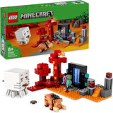 LEGO Minecraft baghold på Nether-portalen Nether-legetøj til børn med kampscener og legendariske figurer, inklusive spøgelsesgave til gamer drenge og piger 8 år gamle 21255 byggesæt Besuche den LEGO-Store Single