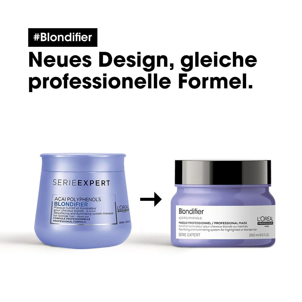 L'Oréal Professionnel | Nærende maske til blondt og bleget hår, Açai frugtekstrakt, Serie Expert, blond maske Naty Shop hårmaske