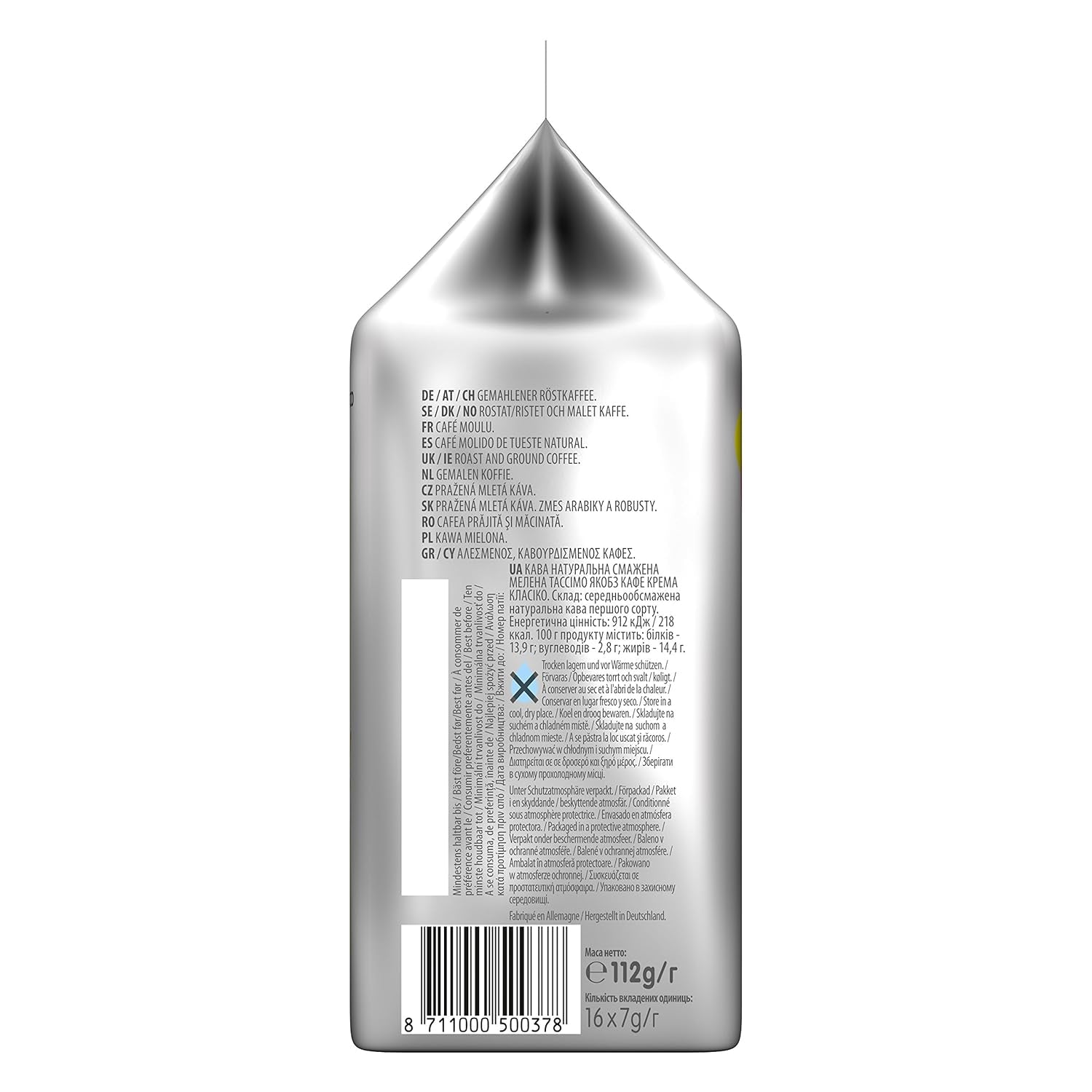 Tassimo Kapseln Jacobs Caffè Crema Classico, 5 x 16 puder, 80 Kaffeekapseln