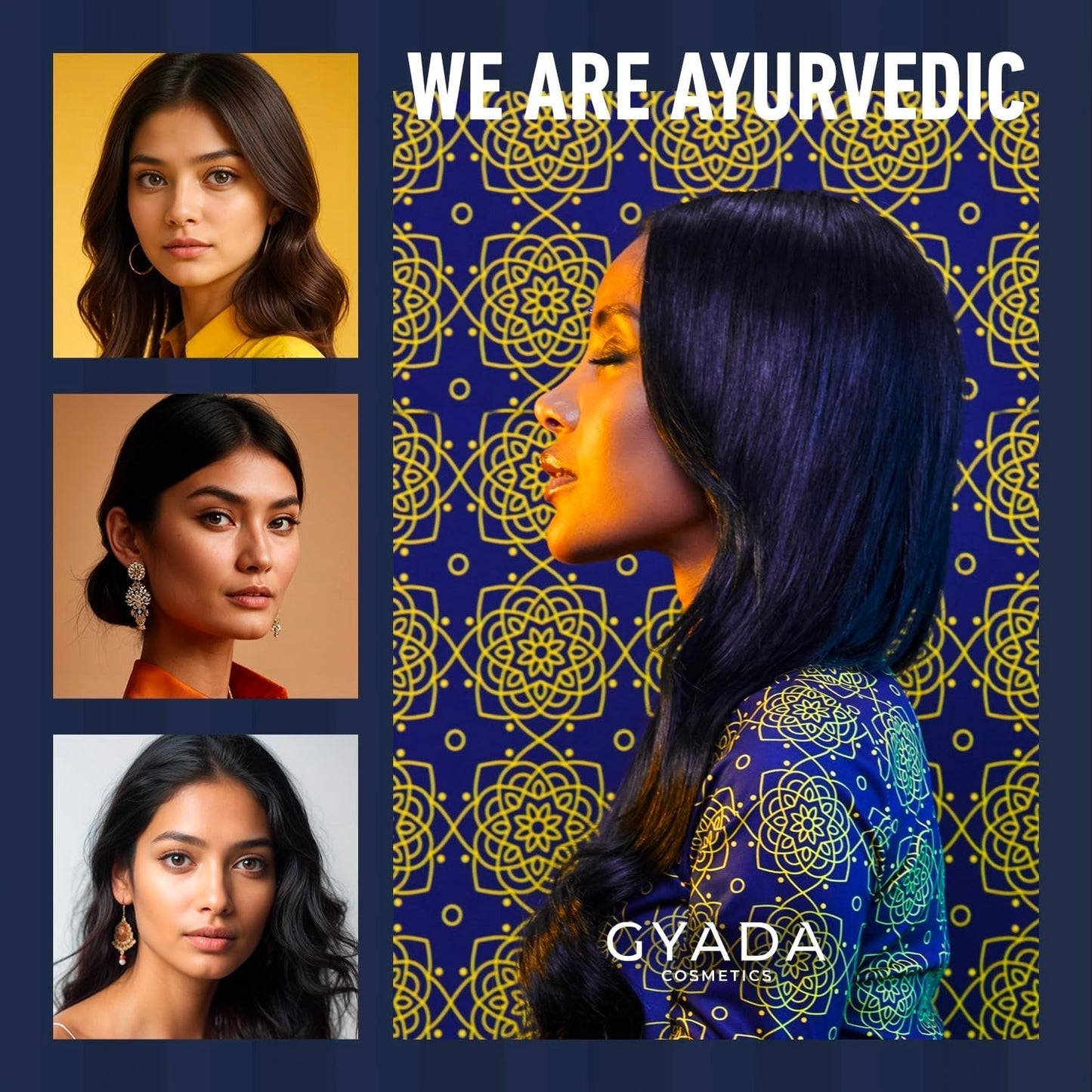 GYADA COSMETICS, hyalurvedisk styrkende ayurvedisk kompres, professionel behandling til fint og svagt hår, anti-frizz med methi, Maca, neutral henna, 200 ml Naty Shop hårmaske