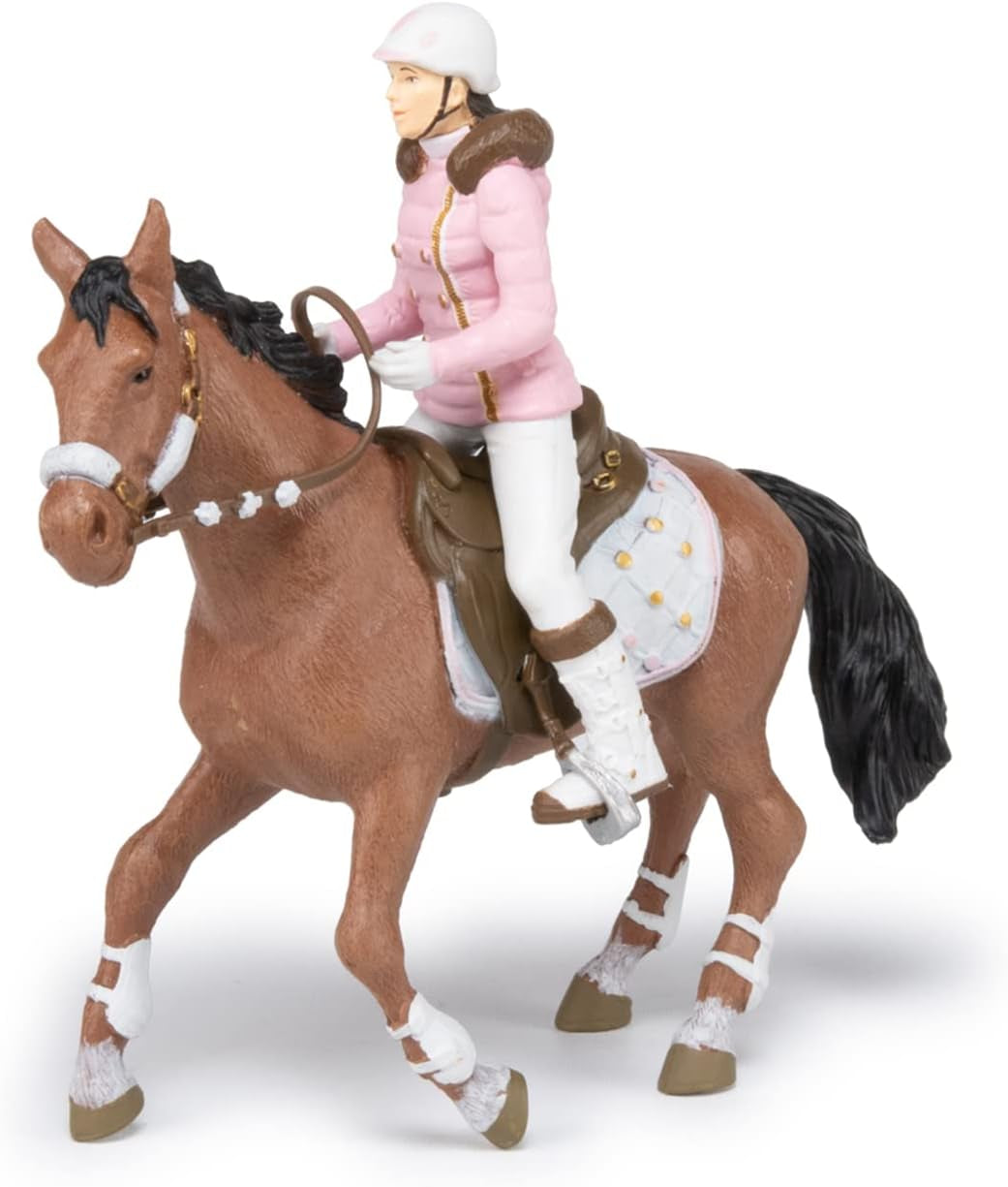 PAPO - Hestefigur - Rider Fashion Winter, passion for ridning, legetøj til børn fra 3 år. Naty Shop actionfigurer