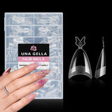 Ballerina Gel Neglespidser 216 stk. 12 Størrelser Soft Gel Negle Tips Full Cover Negle Extension Sæt Semi Matt DIY Home Art