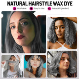 Midlertidig hårfarve, styling af hårfarve til mænd, kvinder, naturlig hårpomade, hårfarvevoks til fest, cosplay og halloween, 4,23 oz (sølvgrå) Naty Shop hårfarve