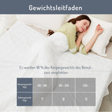 Degrees of Comfort vægtet tæppe 135X200Cm 7Kg, anti-stress terapitæppe lavet af 100% bomuld, tungt tæppe Vægtet tæppe til voksne Kan forbedre søvnen og reducere stress Grader af komfort Senge og tæpper