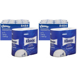 Kleenex Premium toiletpapirruller 8484, toiletpapir 24 ruller x 160 puffede ark, 4-lags toiletpapir, 100 % ren fiber, høj kvalitet, rivefast og blød (2 pakke)