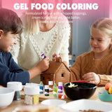 Gel-madfarve - 120 g koncentreret madfarve til kagepynt, bagning, småkager, macarons - sukkerfri madfarve til drikkevarer, kagedekoration, DIY-slime, påskeæg (hvidt)