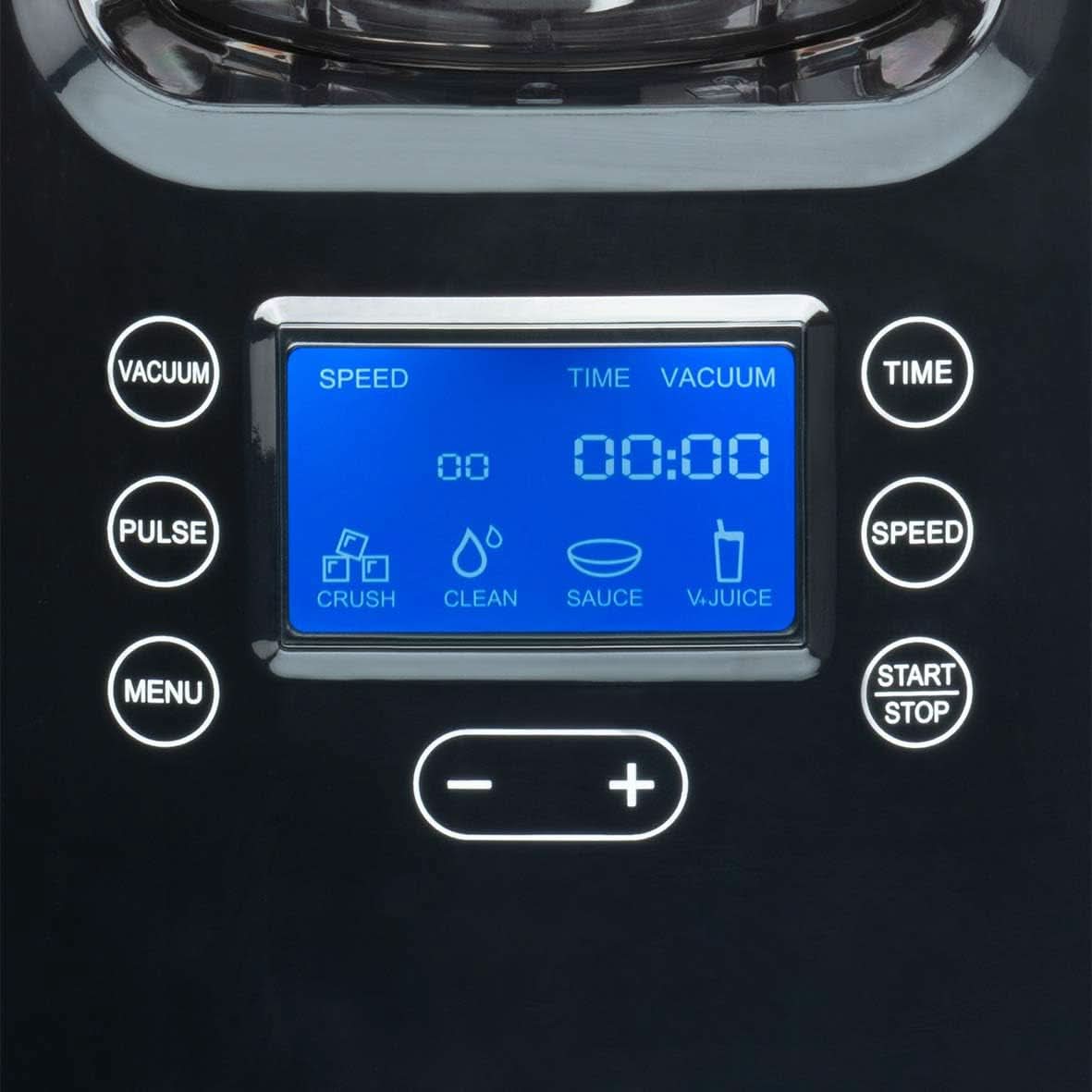 Cloer 6980 Vakuum Standmixer / 800 Watt / 21.000 U/Min. / Inkl. Vorratsbehälter/Vakuumventil/Automatikprogram/Eis-Crush-Funktion/Reinigungsfunktion/Schwarz, 1500 Milliliters Kitchen Naty Shop