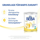 BEBA 2 - Tilskudsmælk efter 6 måneder, med 5 HMO-komplekser, alderssvarende proteinindhold, laktosefri, palmeoliefri, fiskeoliefri, babymad, babymælkpulver, 3 stk. (3 x 800 g)
