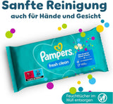 Pampers Fresh Clean Wet Wipes, 1872 servietter (36x52 stykker), let duftende, også velegnet til hænder og ansigt