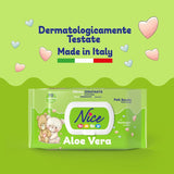 Renseservietter til børn og babyer - med aloe vera og arganolie - dermatologisk testet - fysiologisk pH-værdi - maxi format: pakke med 72 servietter - Pæn