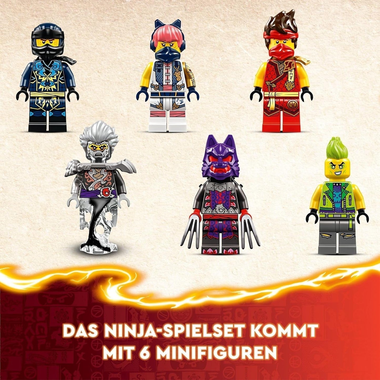 LEGO NINJAGO Tournament Arena Eventyrlegetøj til børn Ninja-legesæt med 6 minifigurer Samling Byggesæt Fødselsdagsgave til 7-årige drenge og piger 71818 Byggesæt Besuche den LEGO-Store