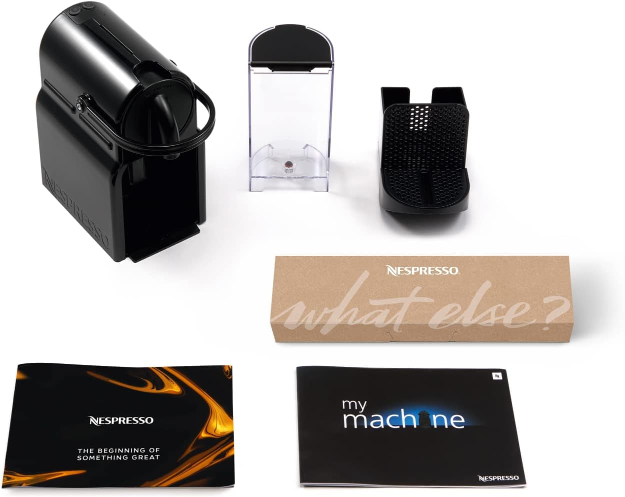 Nespresso kapsel espressomaskine De'Longhi EN 80.B Inissia, højtrykspumpe og energisparefunktion, automatisk slukning efter 9 minutter, kopvolumen til espresso og lungo, 0,7 l vandtank, sort