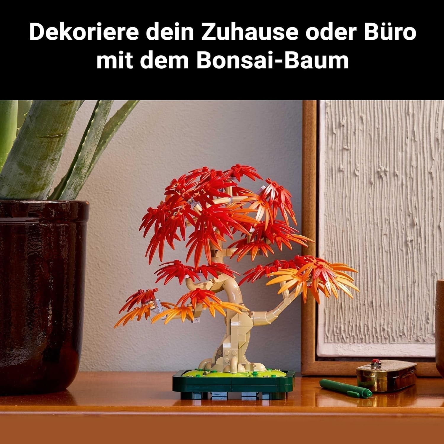 LEGO Botanicals japansk rød ahorn - Bonsai træ - Kunstigt plantesæt med røde og orange blade, plus skål - Indretning til hjemmet - Gaveidé til voksne - 10348 Byggesæt Besuche den LEGO-Store