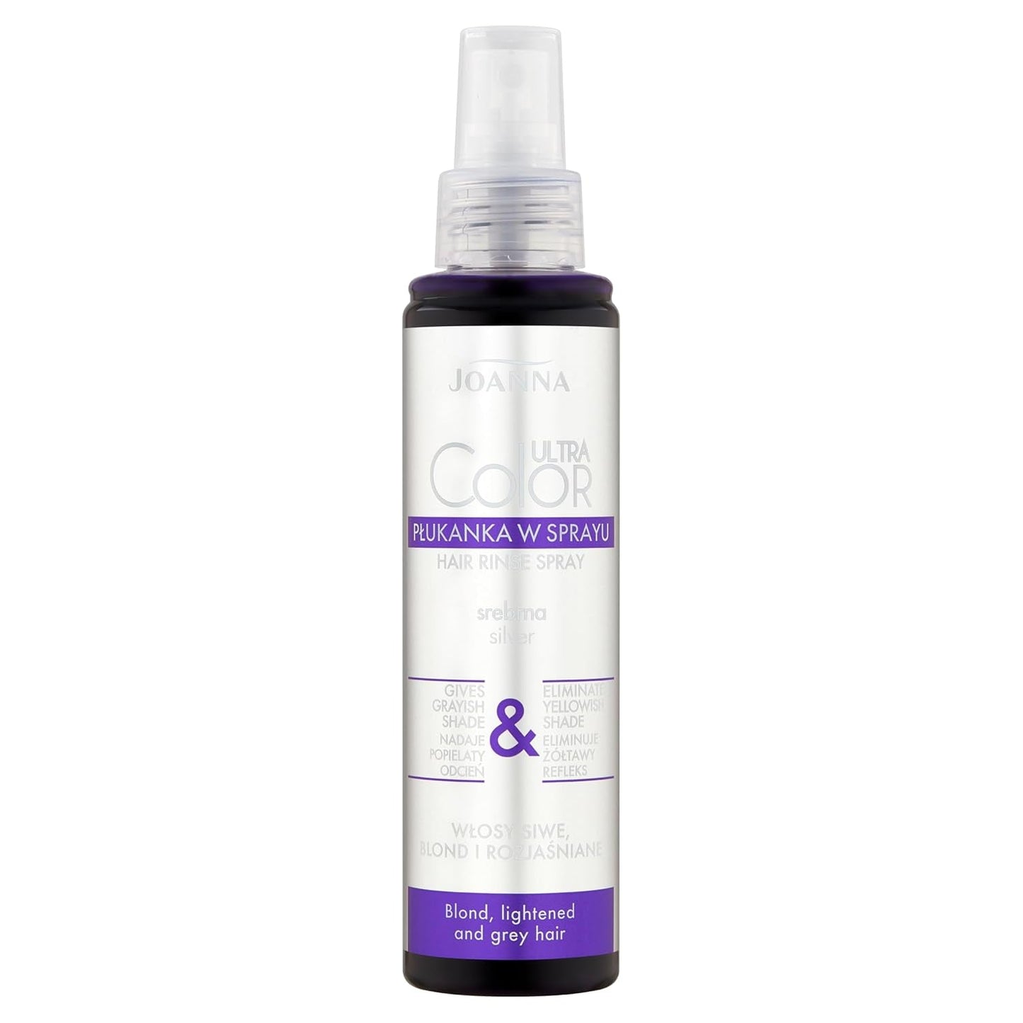 Joanna Ultra Color - Pink farvebalsam til blondt og lyst hår - Pastel pink - Naturlig glans - Fjerner den gule nuance fra gråblondt hår - Midlertidig effekt - 150 ml Hårfarve Naty Shop Spray grå grå nuance af blond 150 Ml (1 pakke)