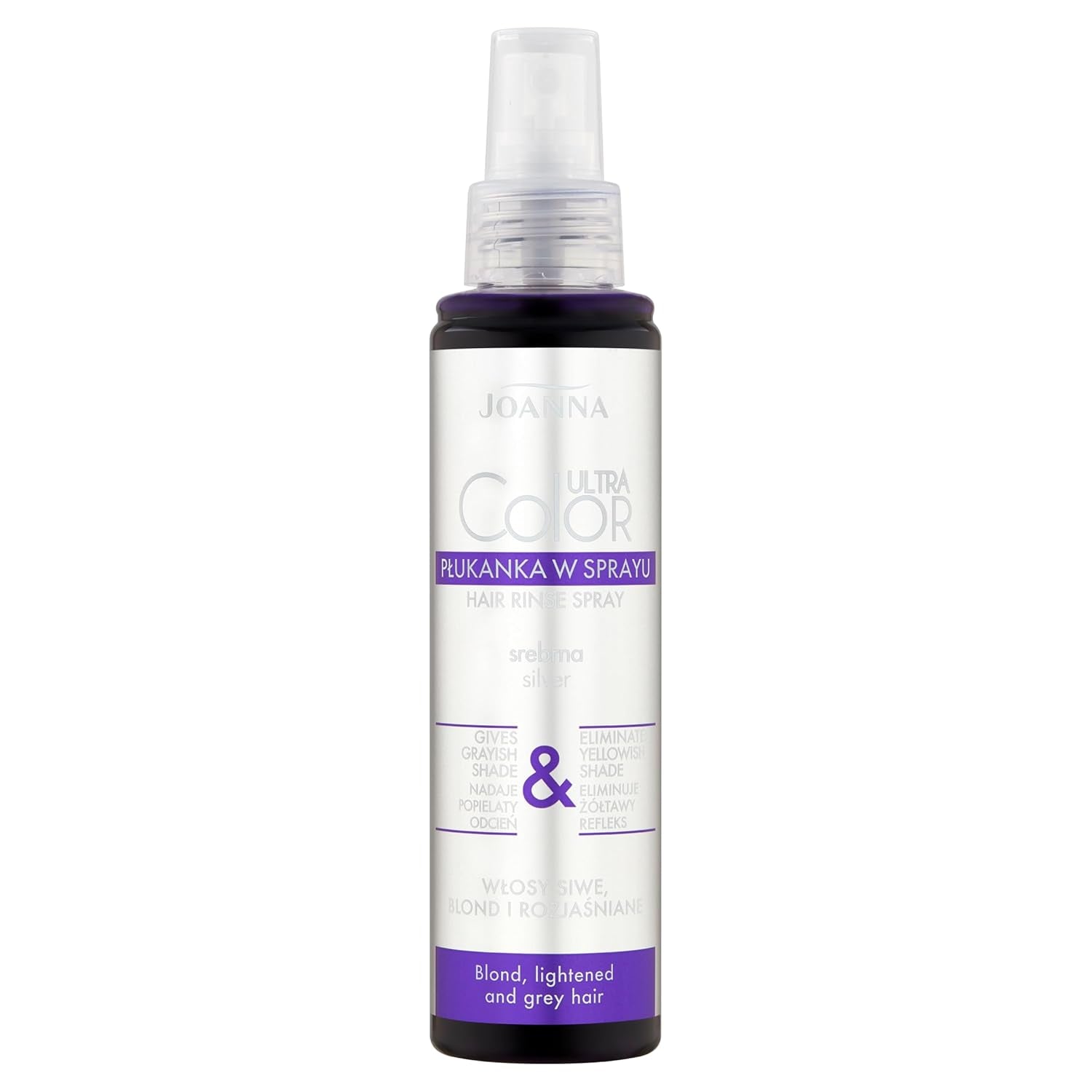 Joanna Ultra Color - Pink farvebalsam til blondt og lyst hår - Pastel pink - Naturlig glans - Fjerner den gule nuance fra gråblondt hår - Midlertidig effekt - 150 ml Hårfarve Naty Shop Spray grå grå nuance af blond 150 Ml (1 pakke)