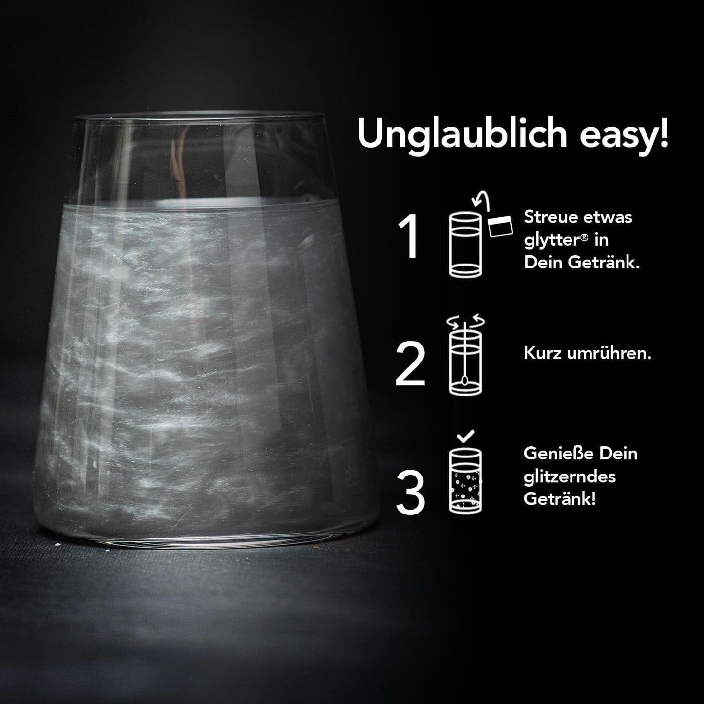 Glitter Glitter Powder For Drinks (sølv) - Spiselig glitter til drinks, 10 gram Glitter Naty Shop