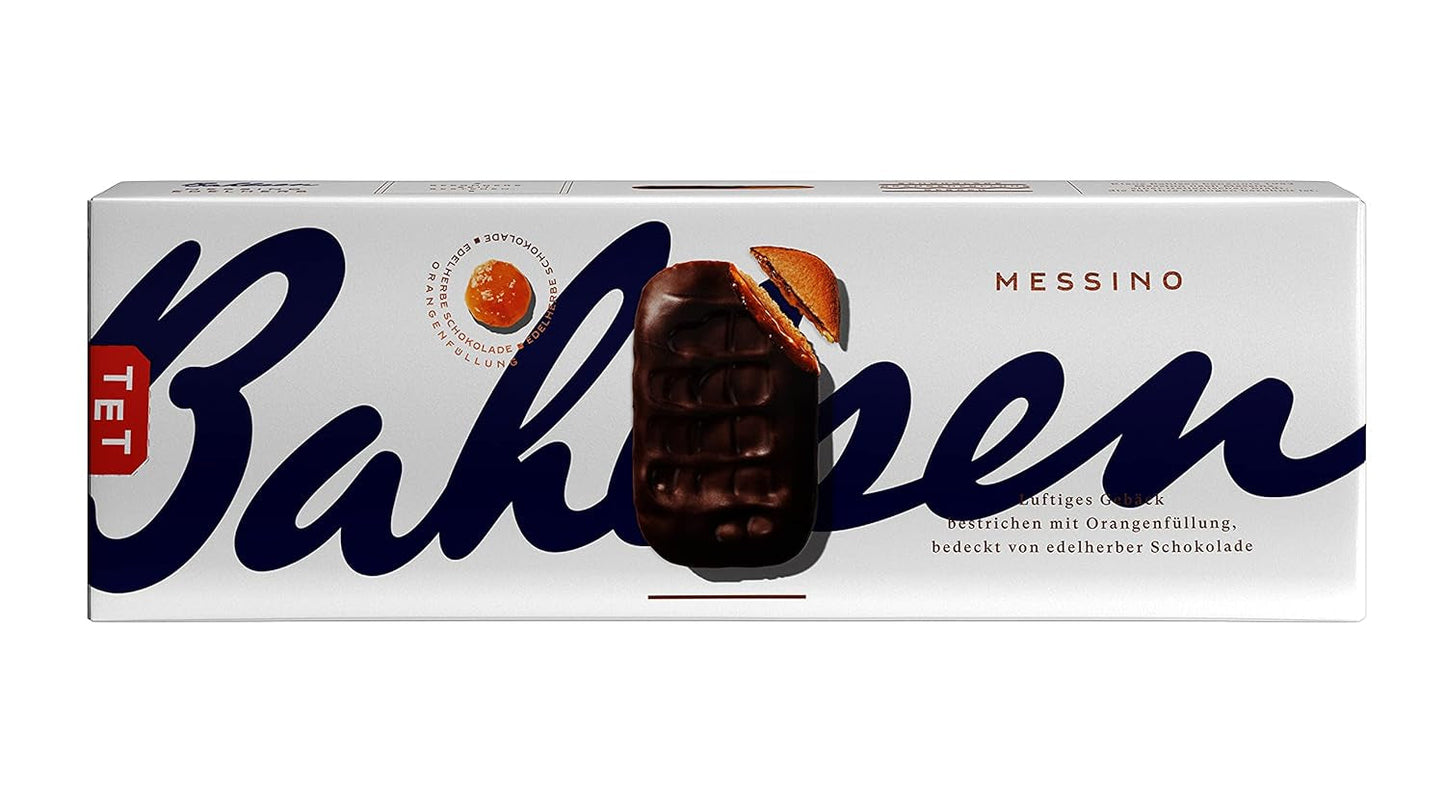Bahlsen Messino Edelherb - Pakke med 4 - Edelherb Chokolade Orange Fyld Fluffy Dej (1 x 125g)