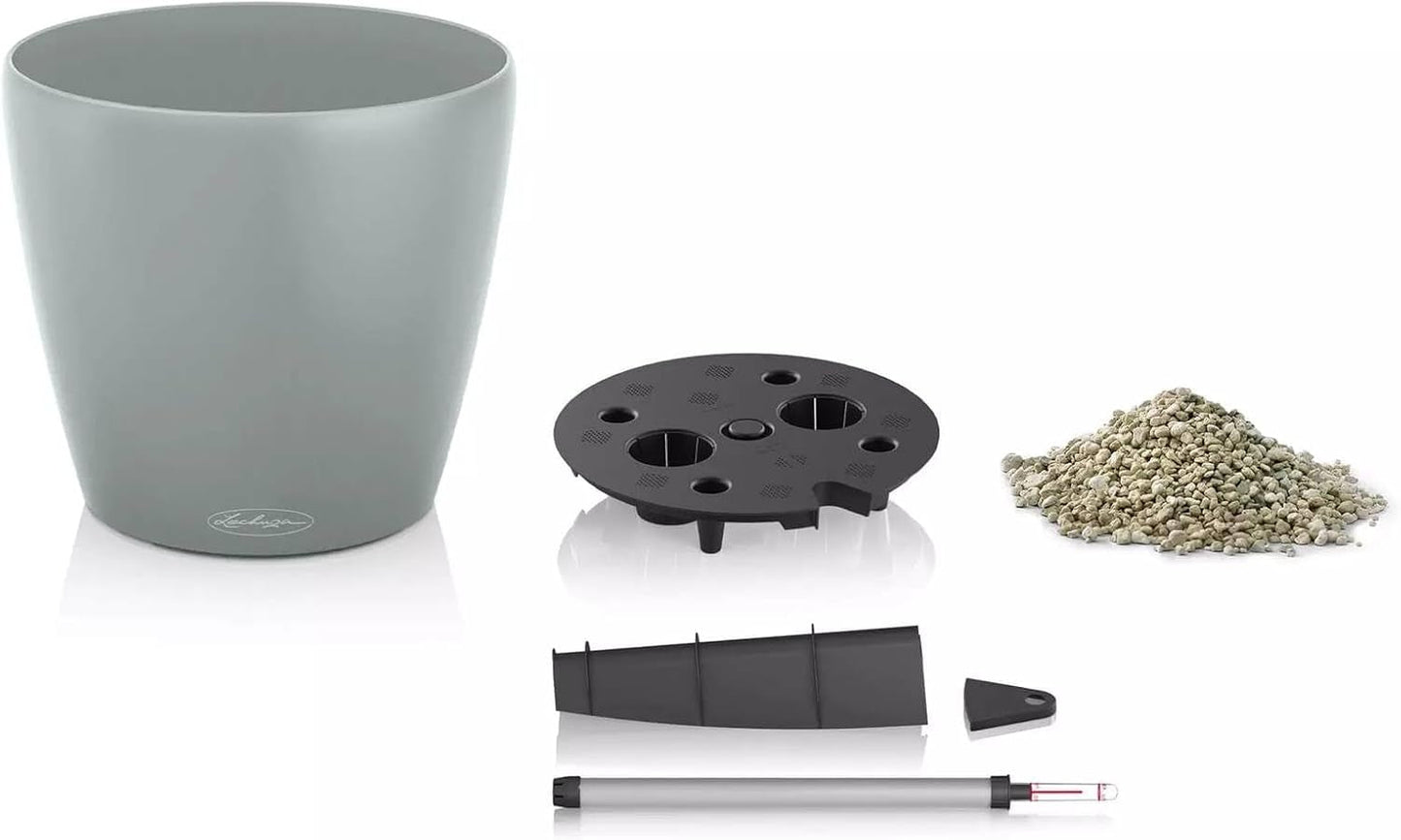 Plantekasse LECHUZA Classico Color ECO 60 Mørkegrå | Plantekasse med vandingssystem og vandstandsindikator | Fremstillet af 100 % genbrugsplast | Mat finish | Ø 60 x 55,5 cm | 18955