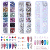 4200 Stück Strasssteine ​​​​Für Nägel, Nagelglitzer, Pailletten, Nagelaufkleber Mit Kristallen, Nagel-Edelsteinen, Diamanten Für Nagelkunst, Einschließlich Wachsstift Für Strasssteine ​​Und Strass-Picker
