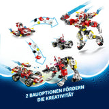 LEGO Dreamzzz Cooper's Tiger Mech og Zero'S Hot Rod Car, Legetøjsbil til børn, Gave til 9-årige drenge og piger, 2-i-1 legesæt med Mech og minifigurer 71497 Byggesæt Besuche den LEGO-Store