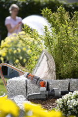 Gardena vandhanetilslutning med vandstop, vandudtag: tilslutning til vandstik (varekode 8254), vandudtag (varekode 8250, 8266), del af rørsystemet (05327-20), grå