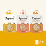 Applaws Natural Wet Cat Food Poser Multi Pack Kyllingebouillon udvalg - 12 poser x 70 g