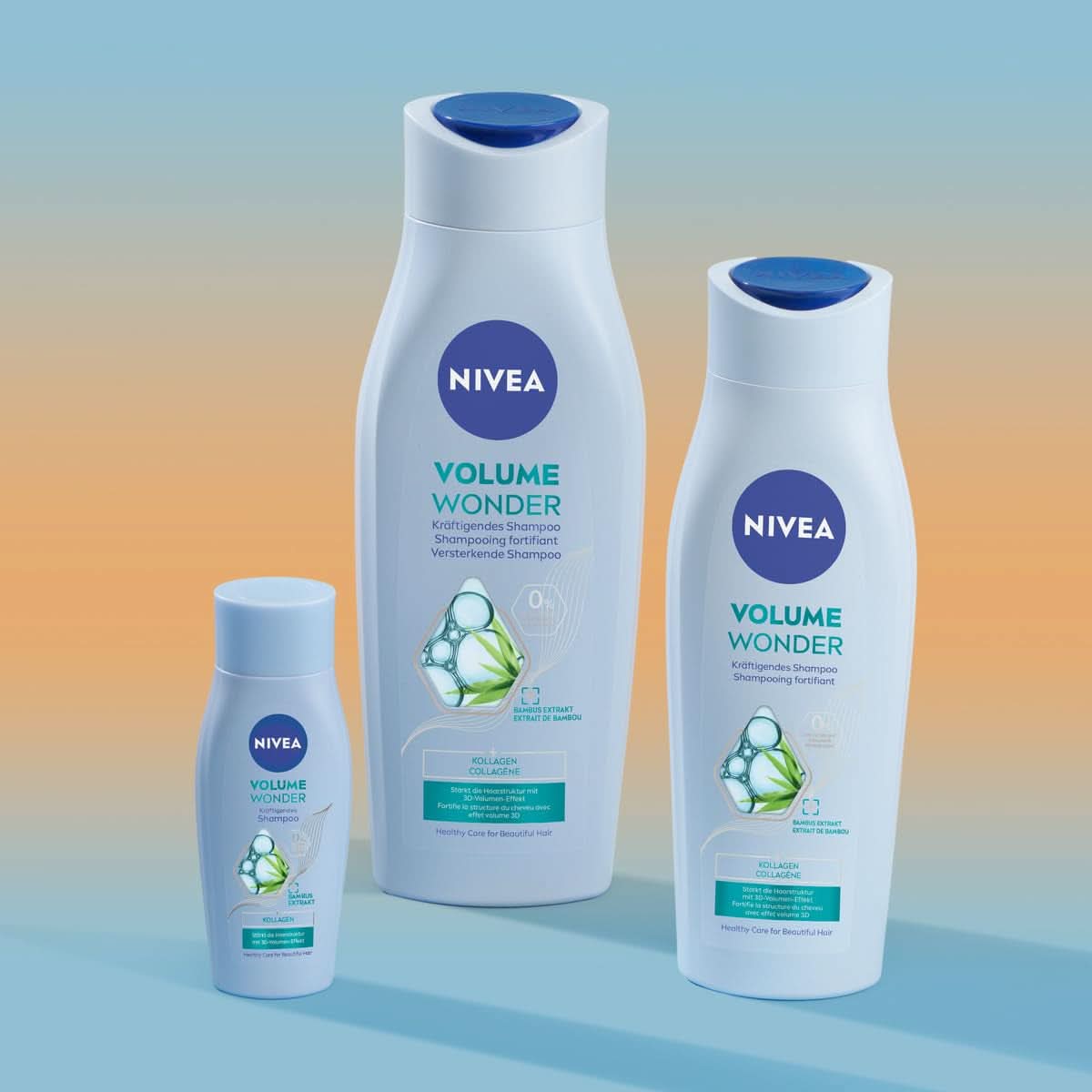 NIVEA Volume Wonder Strengthening shampoo, volumengivende shampoo, 50 ml bruser og bad Naty Shop