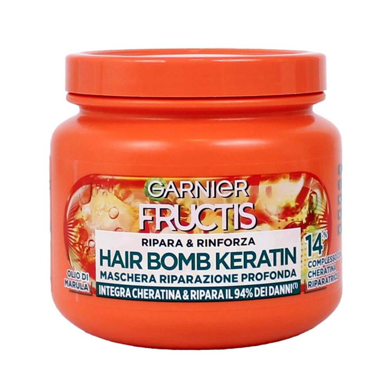 Garnier Fructis Deep Repair Mask til stærkere hår med Marula Oil og Keratin Hair Bomb Keratin Repair og Styrk 320ml Naty Shop Hair Mask Standard titel