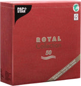 Papstar 11608 50 servietter "Royal Collection" 1/4 fold 40 X 40 cm, Bordeaux