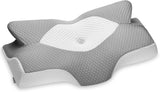 Elviros åndbar pudebetrækpude 64 X 12,5/10,5 X 38 cm Grå (kun pude foran) Cervikale ortopædiske puder Naty Shop Grey