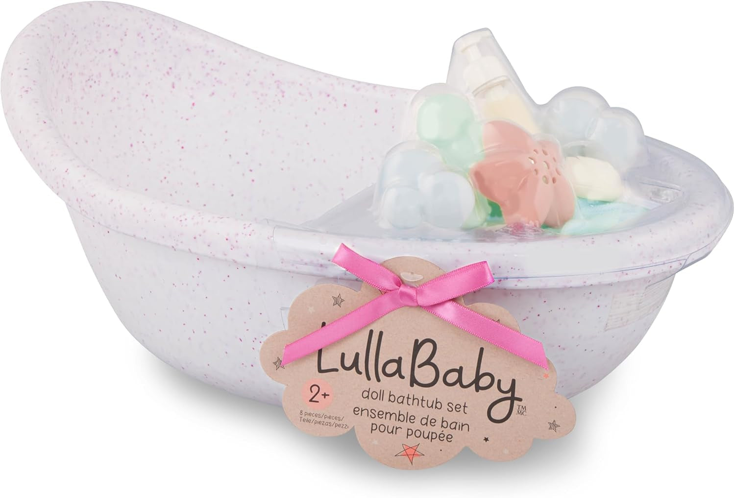 LullaBy – Dukkebadekar – Badekarsæt – Badelegetøj – Dukketilbehør – Realistisk vandleg – Børn 2+