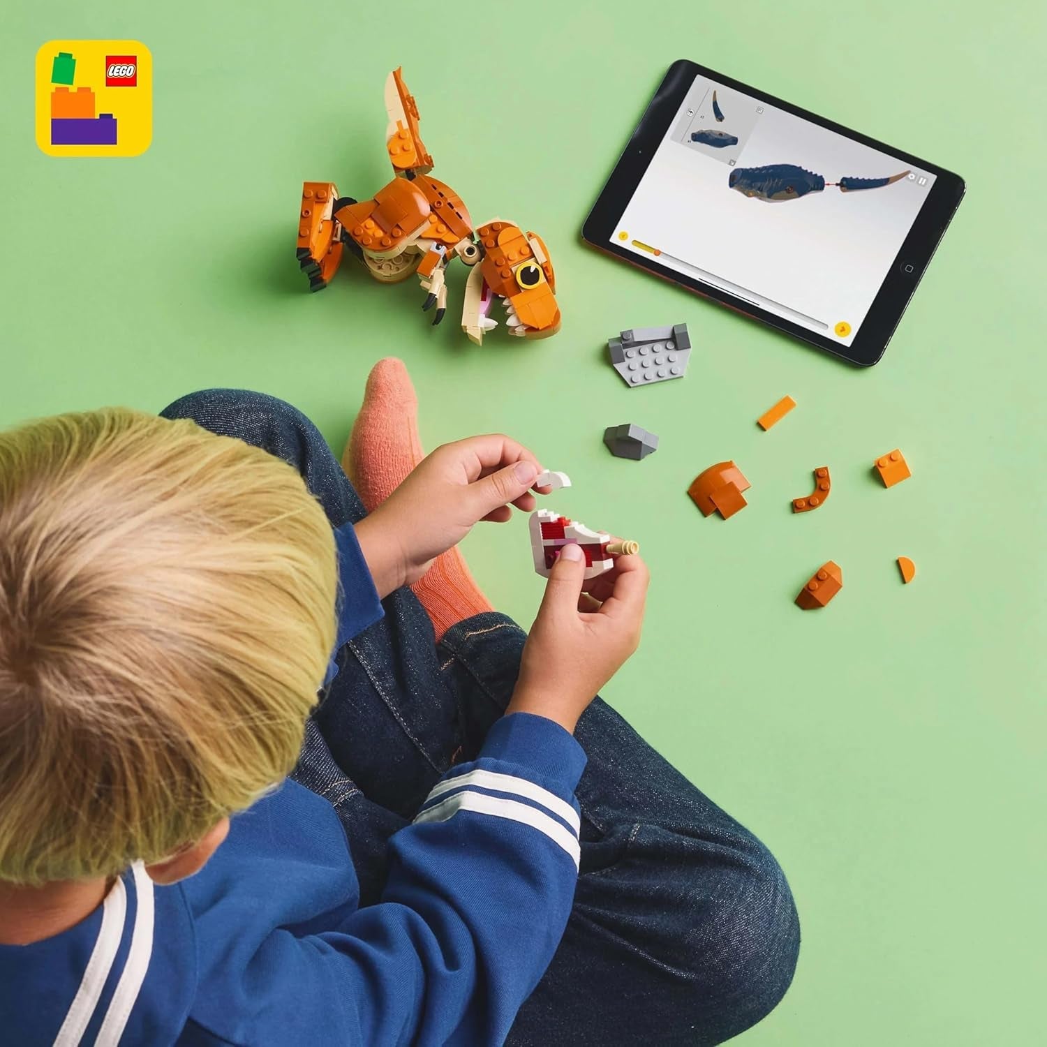 LEGO Jurassic World Little Eatie: T.Rex byggelegetøj til drenge og piger 7 år gammel dinosaurbyggesæt Gavemodel til børn med bevægelig mund, hoved og hale 76967 Byggesæt Besuche den LEGO-Store
