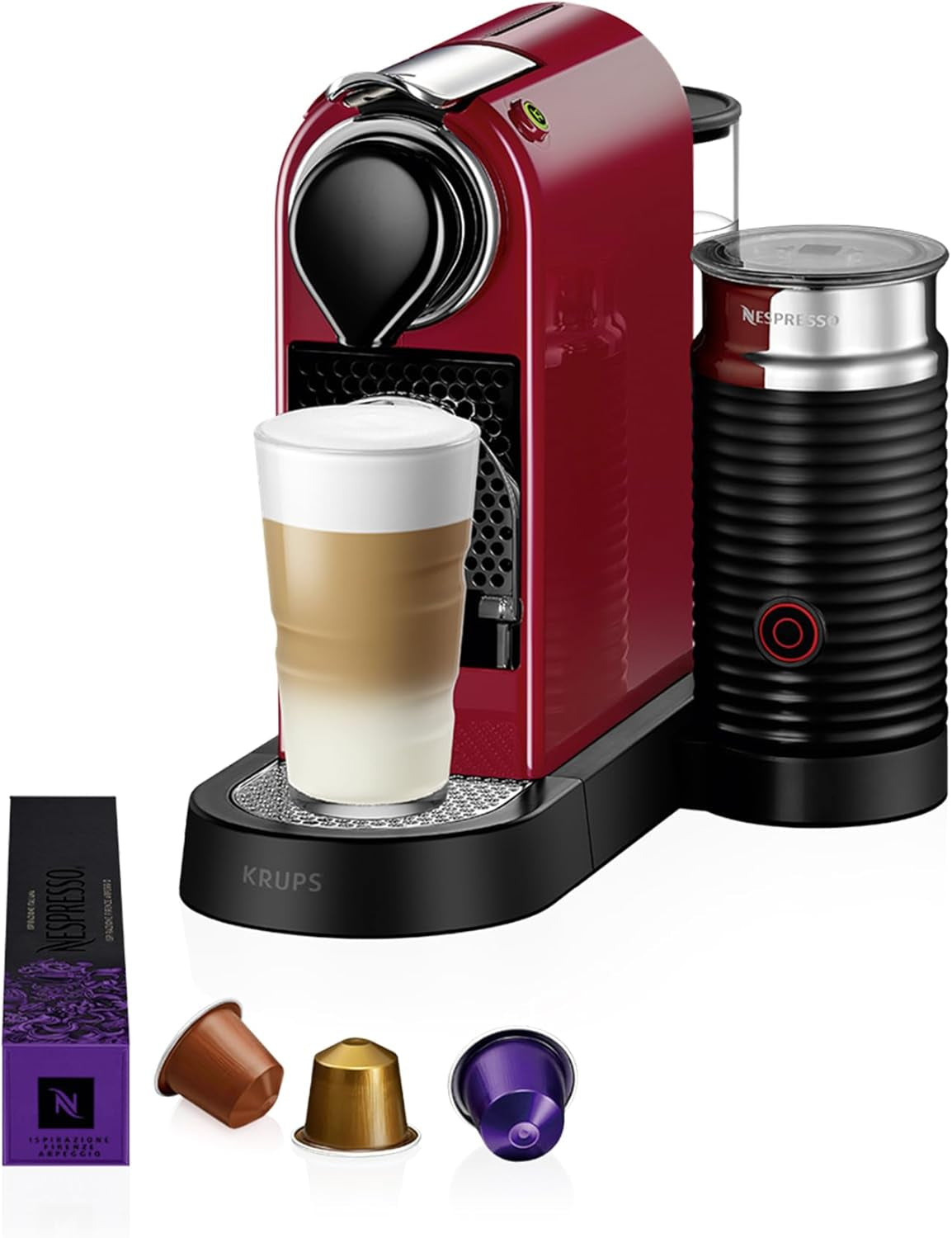 Espressomaskine med Nespresso kapsler XN761B Citiz&Milk | Automatisk standby-tilstand | 1260 watt | Vandbeholderkapacitet: 1 l | Pumpetryk: 19 bar | Sølv