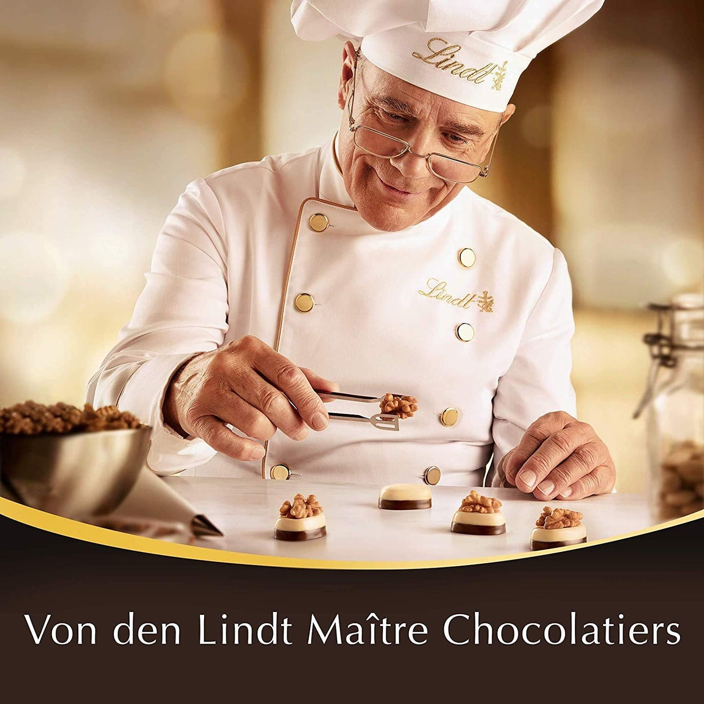 Gaveæske LINDOR Extra Black 70% Cacao, Gavechokolade, ca. 15 LINDOR trøfler, 186 g (pakke med 2)