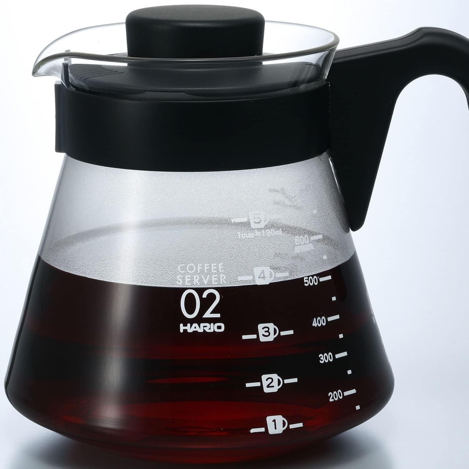 4977642019126 Karaffel til servering af kaffe V60 700 ml VCS-02B, glas, farveløs, 17,3 x 14,1 x 13 cm