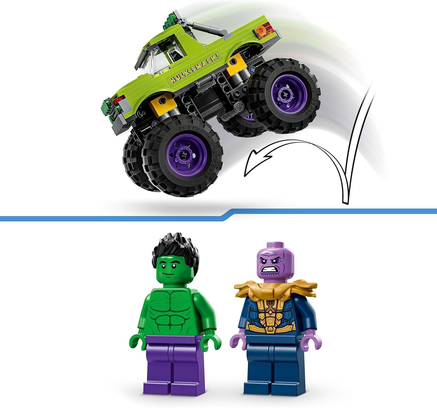 LEGO Ç€ Marvel Hulk Truck Vs. Thanos - Superheltebyggelegetøj - Avengers køretøj og minifigurer - Monstertruck for mega sjov - Gave til drenge og piger fra 7 år - 76312 Byggesæt Besuche den LEGO-Store