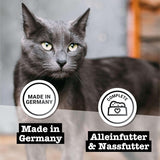 Vådfoder til katte Catz Finefood Purrrr Heste Monoprotein no. 123, til katte med følsom fordøjelse, 70% kødindhold, 6 æsker x 400 g