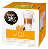 NESCAFÉ Dolce Gusto Latte Macchiato, 48 Kaffeekapseln, Aromatischer Espresso, 3-Schichten - Köstlichkeit aus feinem Milchschaum, Aromaversiegelte Kapseln, 9er Pack (3x16 Kapseln)