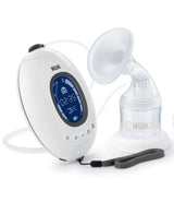 NUK Nature Sense dobbelt elektrisk brystpumpe | Med batteri, LCD display 2X beholdere til modermælk på 150 ml Tilbehør Mad og Amning Bebe Naty Shop Brystpumpe