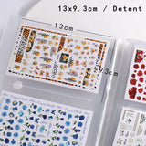 144 slots Nail Art Sticker Opbevaringsbog Blätter Nail Art Decals Sammelalbum Nail Sticker Leerer Displayhalter Binder Buch Kunststoff DIY Nail Art Design Tools Für Nail Art Sticker