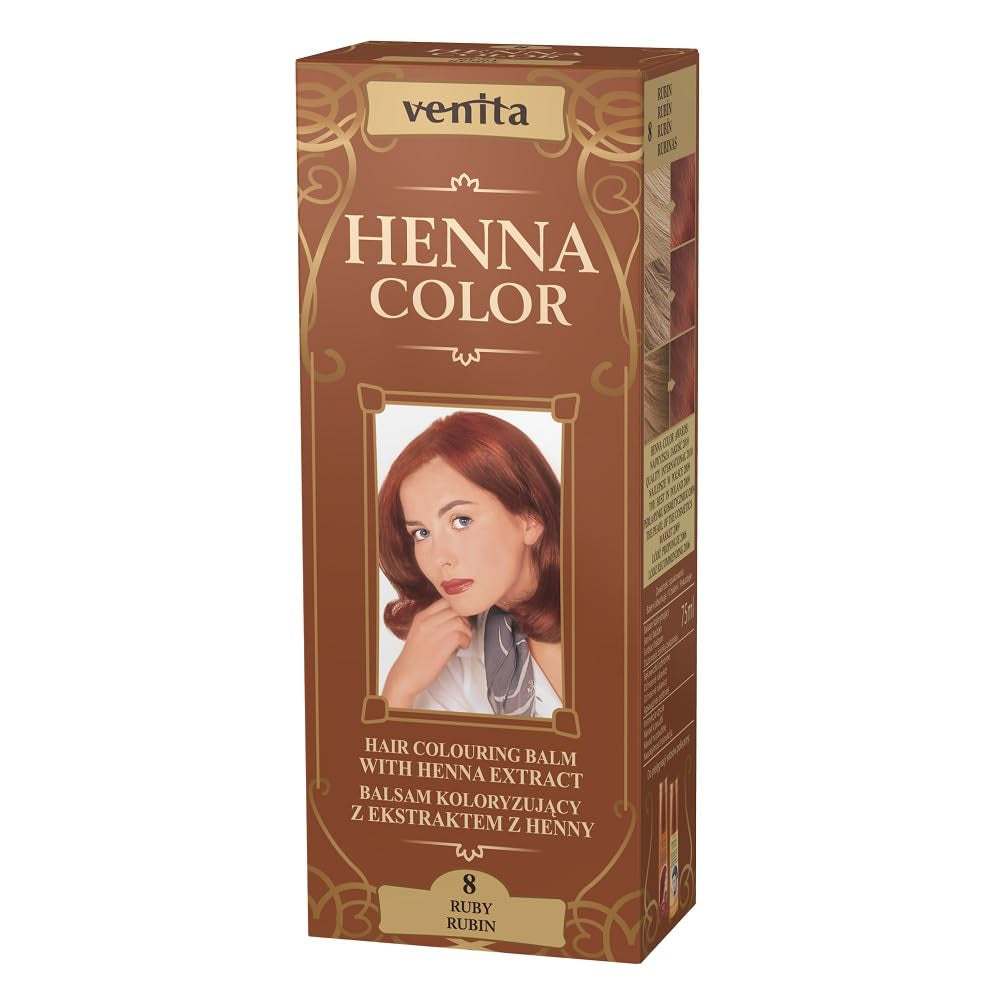 Hennafarve 111 Naturlig blond hårbalsam Hårfarve Naturlig hårfarveeffekt Henna Eco Hårfarve Naty Shop Rubyrød 1 stk (pakke med 1)