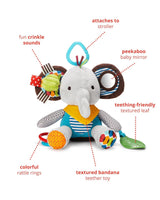 Skip Hop Bandana Buddies aktivitetslegetøj, blødt legetøj til babyer og børn, multifarvet, elefant babylegetøj Naty Shop