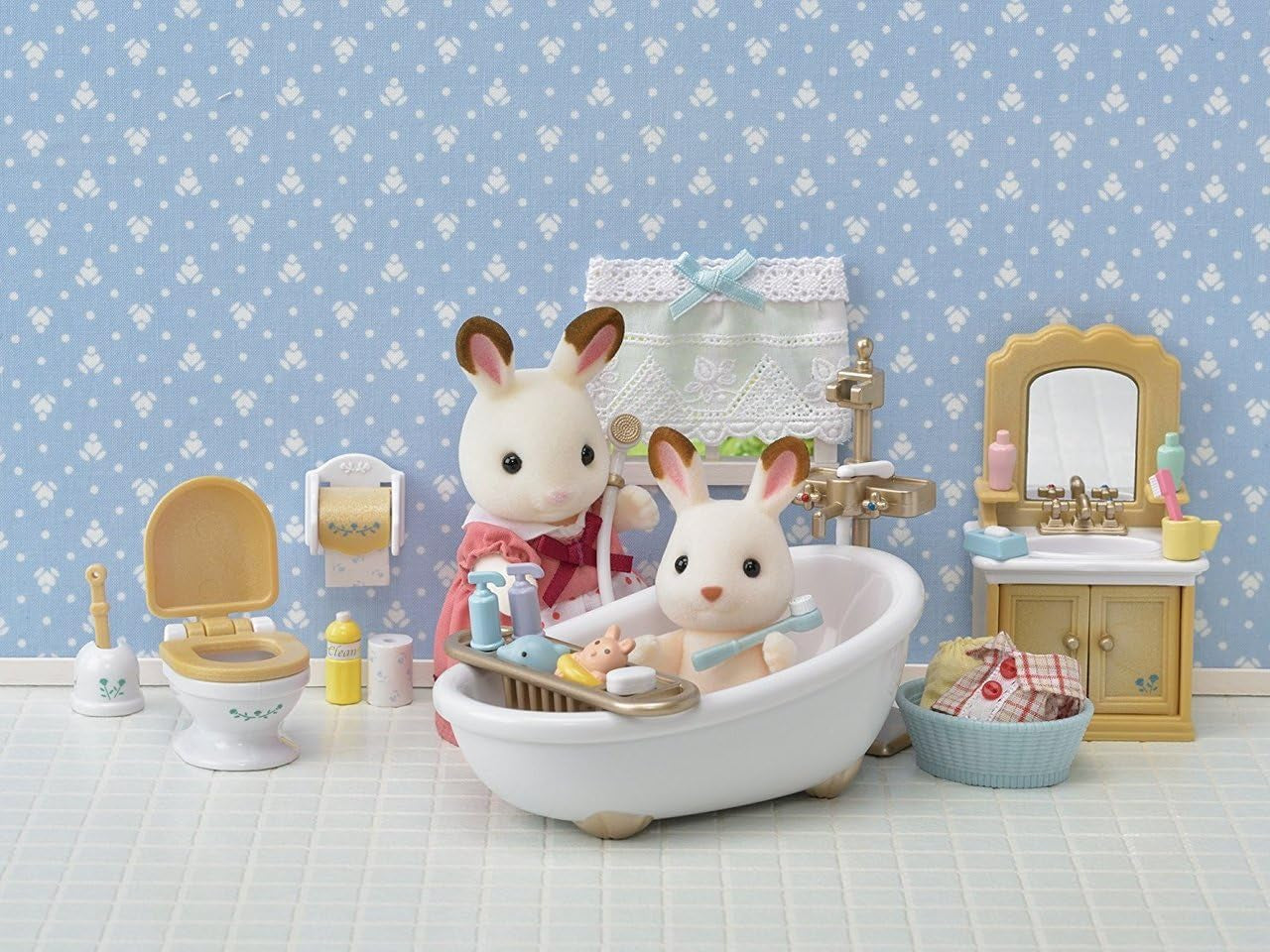 Sylvanian Families 5286 rustikt badeværelse - dukkehusmøbler