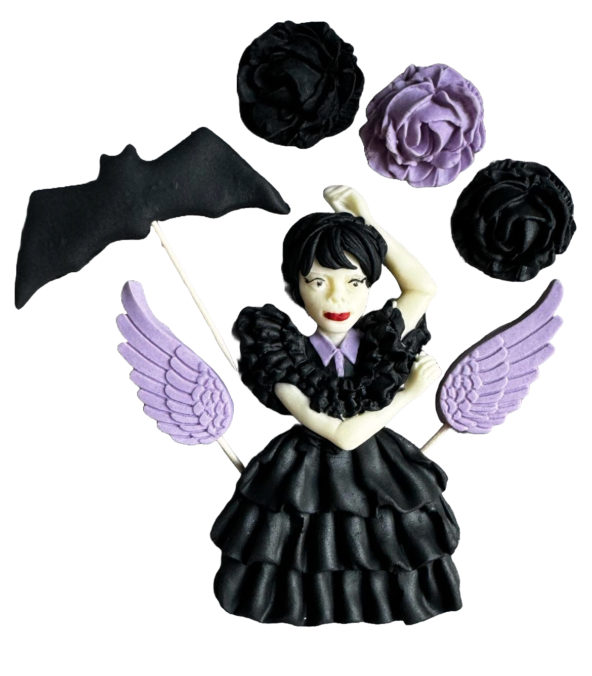 Sæt med 7 spiselige sukkerpynt, onsdag Sugar Paste Decorations Naty Shop