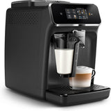 PHILIPS automatisk espressomaskine 2300-serien - 4 drinks, moderne farvetouchskærm, LatteGo mælketilberedningssystem, SilentBrew, 100% keramisk kværn, AquaClean-filter. Mat sort (EP2330/10)